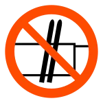 Do Not Lean Objects On The Platform Door SVG Icon